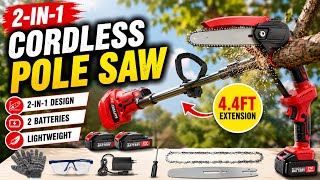 2-in-1 Cordless Pole Saw Review | Mini Chainsaw for High Branch Trimming