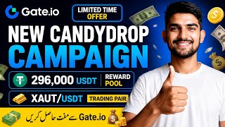 🚀 Gate.io CandyDrop 2026 | XAUT/USDT Official Listing 🔥 Earn FREE Share From $296000 USDT Rewards