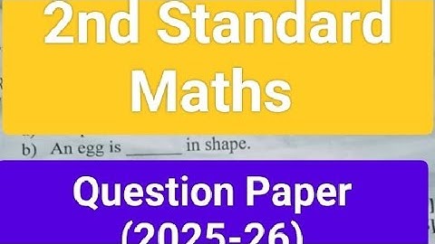 Class 2 Maths Half Yearly Question Paper (2025-26)/ 2 Class Maths Question Paper 
