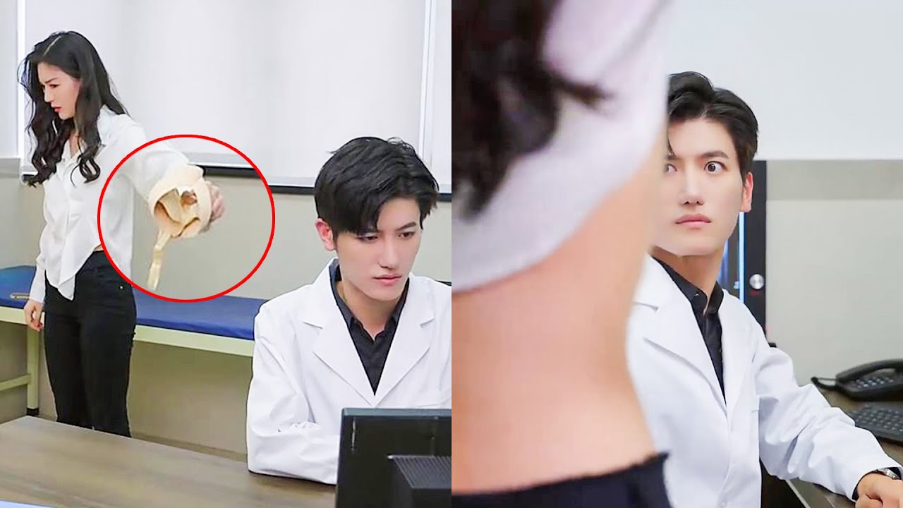 女孩做胸部檢查，帥醫生要求她解開內衣，哪料她直接脫下來遞給他#熱播短劇#霸道總裁#爽劇#甜寵