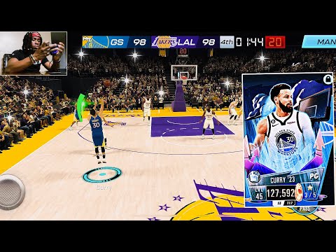 This Steph Curry card is SUPER BROKEN!! FaceCam/HandCam Gameplay - NBA 2K MOBILE