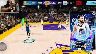 This Steph Curry card is SUPER BROKEN!! FaceCam/HandCam Gameplay - NBA 2K MOBILE screenshot 5