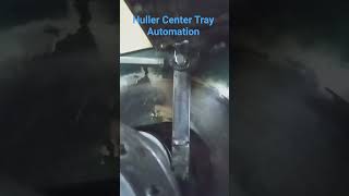 Huller Center Tray Automation #machine #automation #mechanical engineering