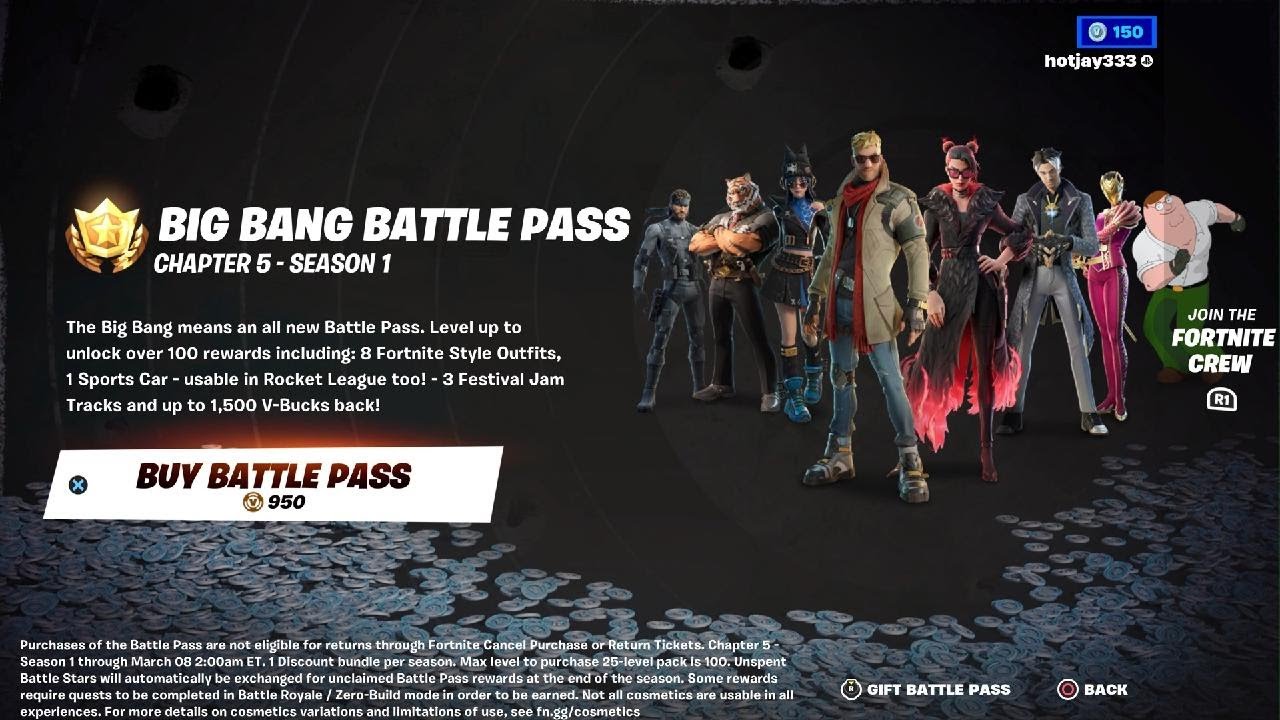 Fortnite C5S1 Big Bang Battle Pass Music
