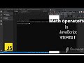 Math operators in JavaScript || Programming in Bangla