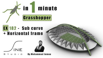 Grasshopper in 1 minute - EX 182 - Sub curve + Horizontal frame