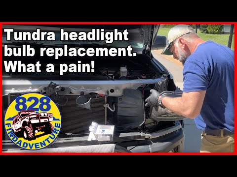 Tundra headlight: grille-off access, watch first