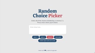 Famous Day 13: Random Choice Picker - #50projects50days Profile