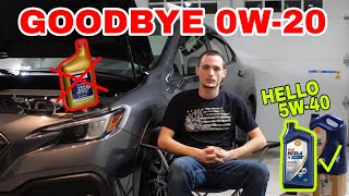 Ditching 0W-20 Oil In The 22 WRX