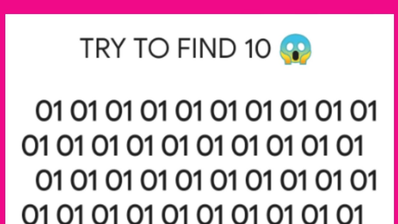 TRY TO FIND 10 | IQ TEST | MIND QUESTIONS - YouTube
