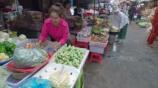 Daily Cambodian Vendors' Life & Food Market Scenes   Food Market & People Activities,Mr_Tola