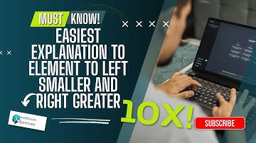 ⭐ "Element with Left Smaller and Right Greater" #dsa