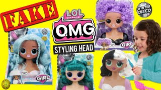 Fake Lol Omg Winter Disco Styling Heads Full Set Unboxing. Fake Lol Omg Vs Real Lol Omg Yaydaytv