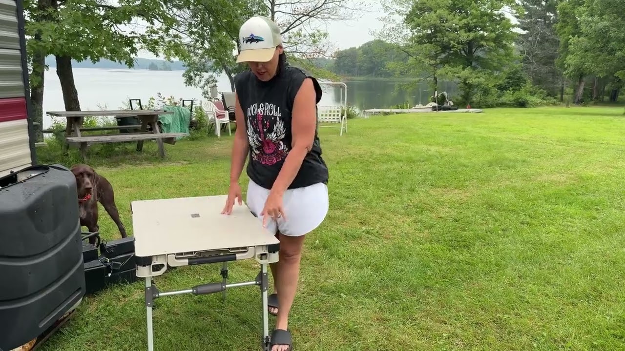 LEADALLWAY 3-in-1 Multi-Purpose Camping Table Wagon