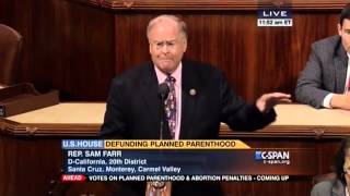 Floor speech on funding for Planned Parenthood