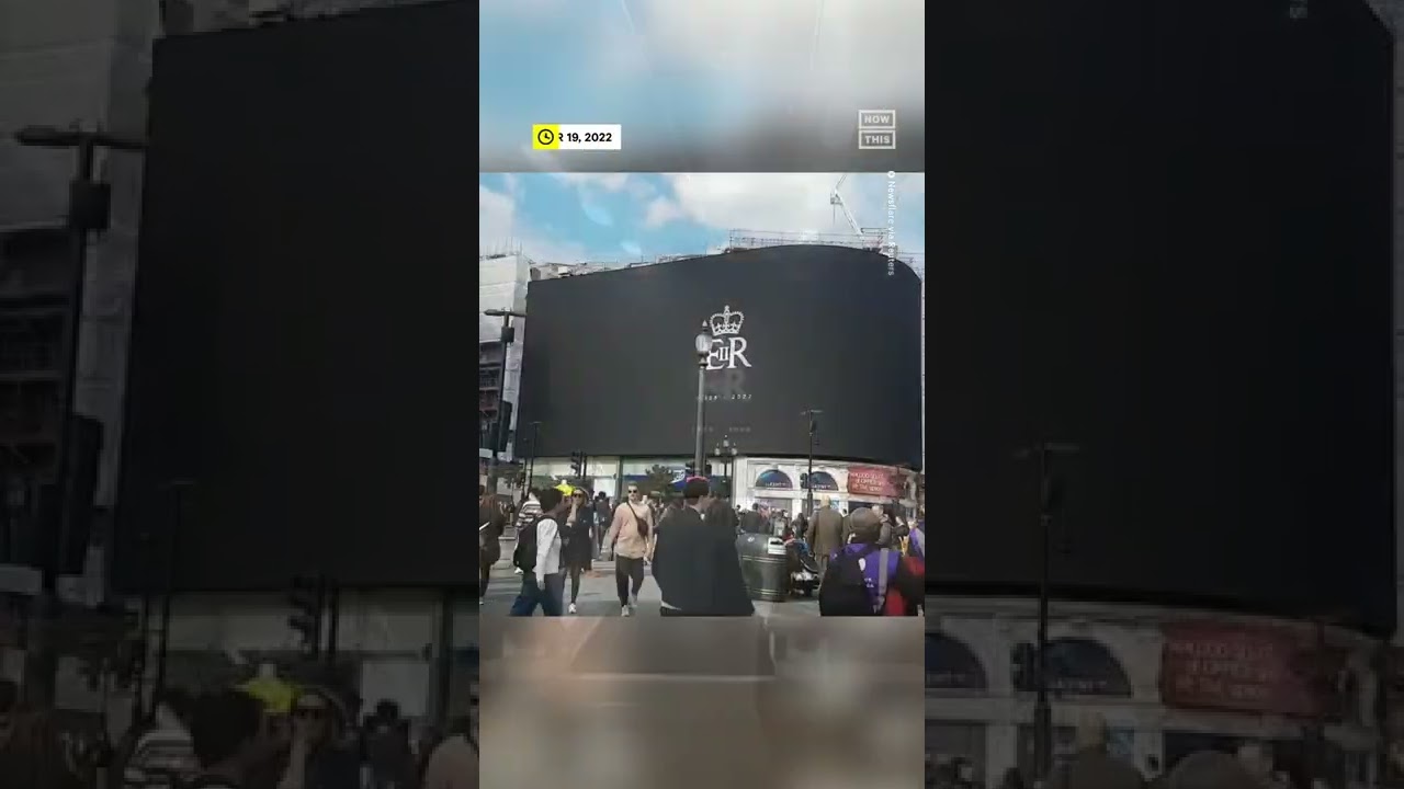 Digital Billboards in London Go Dark for Queen Elizabeth II's Funeral