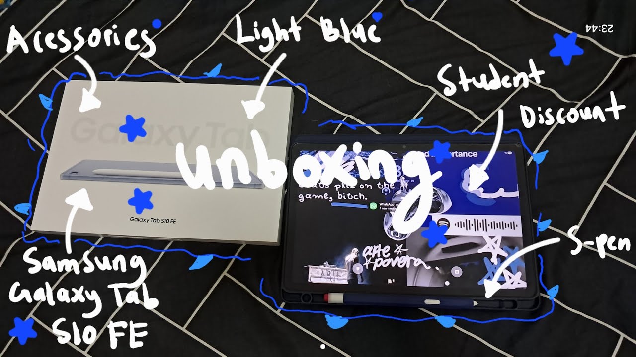 📦 Unboxing - Samsung Galaxy Tab S10 FE + accessories 📘🧾 (not aesthetic)