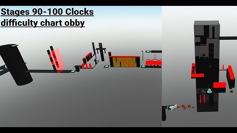 Clocks Difficulty Chart Obby - Stages 90-100