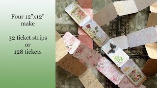 Ticket Strips from 12'x12' card stock