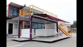 Shipping container/Two floor container coffee shop/container bar design/Automatic open-close