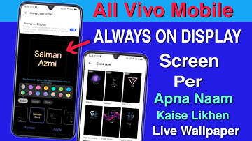 Vivo Always On Display | Screen Par Apna Naam Kaise Likhe | Vivo All Mobile | Technical Salman