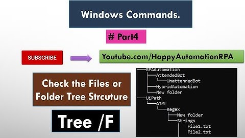 #4 Windows Command - Tree /F
