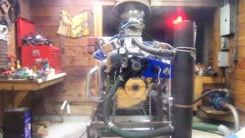 small block 340 stroker motor on the dyno, 753 hp 612 lbs of torque 2