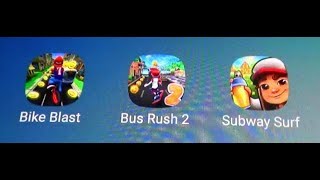 Bike Blast Vs Bus Rush 2 Vs Subway Surfers screenshot 1