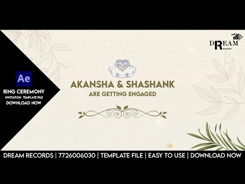 Engagement party invitation card template | M : +91-7860315684