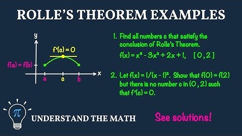 Rolle’s Theorem | Examples and Explanation in Calculus 1