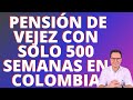 🔴PENSIÓN de VEJEZ con 500 SEMANAS COTIZADAS🔴