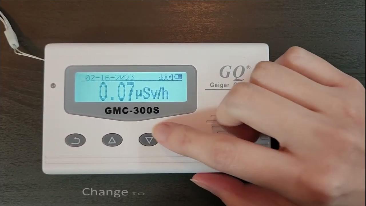 GQ GMC300S Geiger counter Turn on/off, switch measurement units YouTube