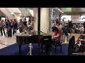 Piano at Rome Airport unites people singing “Hey Jude”