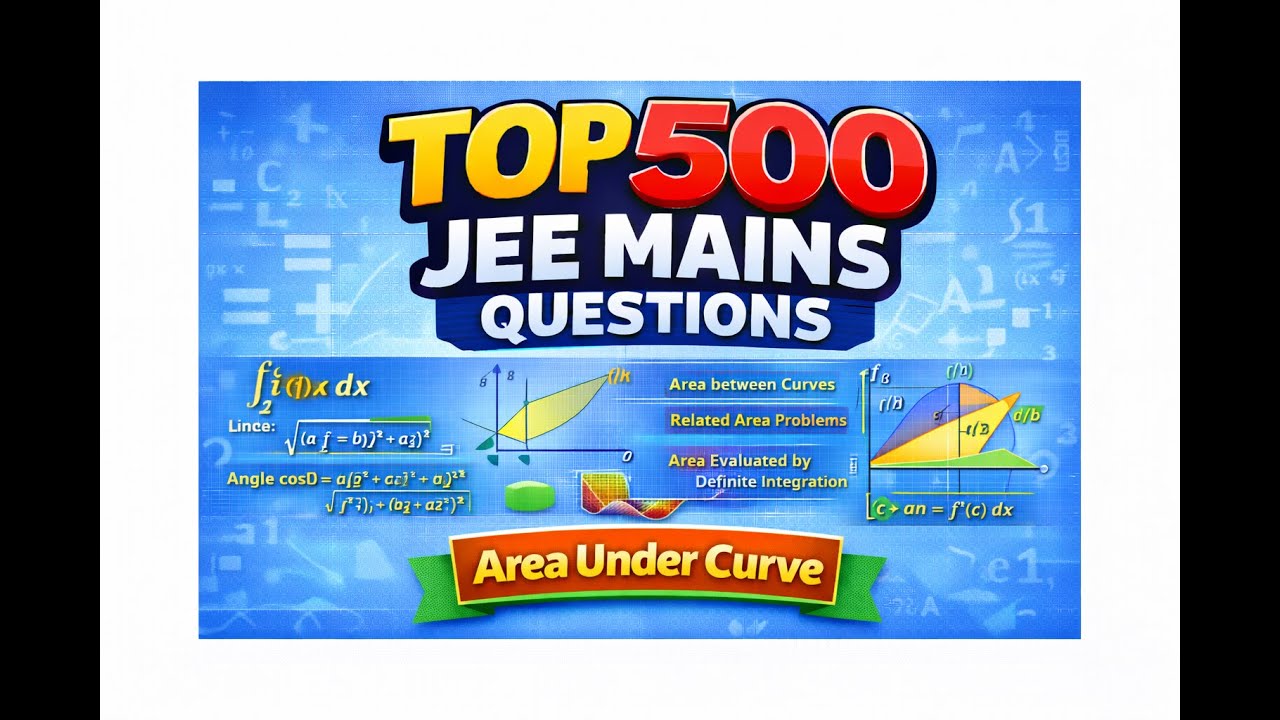 Area Under Curves – Top 500 JEE Mains Maths Questions | Must-Solve Problems
