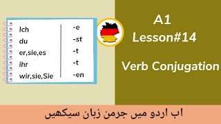 Learn German A1 for beginners:- Lesson#14 - Verb Conjugations