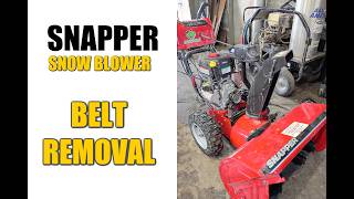 Snapper Snow Blower - Belt Removal  #diy #howto