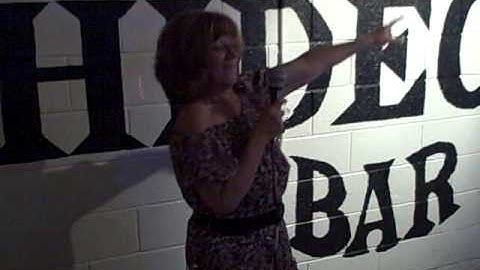 Ilene Singing My Life Would Suck Without You Karaoke Hideout Bar 6-26-09
