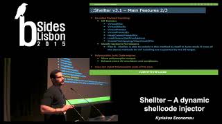 BSidesLisbon2015   Shellter   A dynamic shellcode injector   Kyriakos Economou