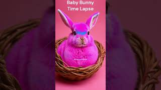 Time Lapse Baby Bunny to Grown Rabbit With AI #shorts #bunny #rabbit