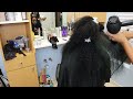 DETAILED SILK PRESS on  NATURAL HAIR LONG HAIR 30 INCHES!! FULL LENGTH!