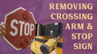 Life in a Bus | Ep 7 | Skoolie Conversion | Removing Stop Sign & Crossing Arm