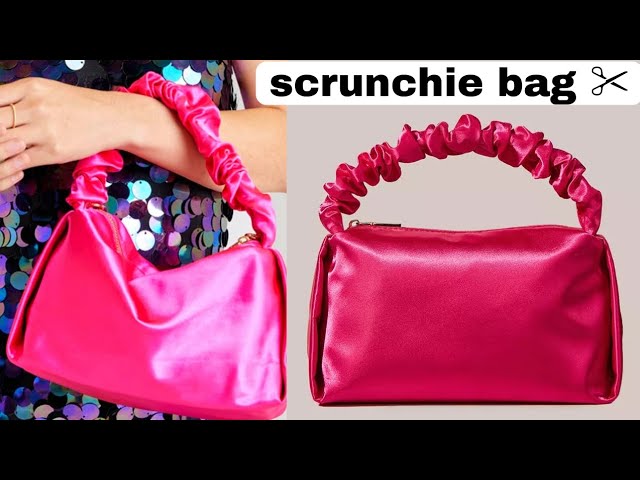 DIY scrunchie bag tutorial / how to sew a bag - YouTube