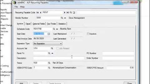 Sage 300 ERP Accpac Tutorial   Scheduling Recurring Transactions   Reminders2