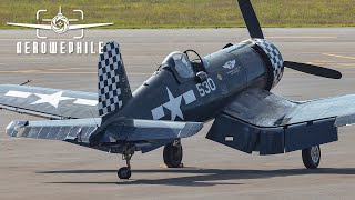 Cafs Goodyear Fg-1D Corsair Start Up And Take Off From Tri-Cities Airport Ktri 05Jul22