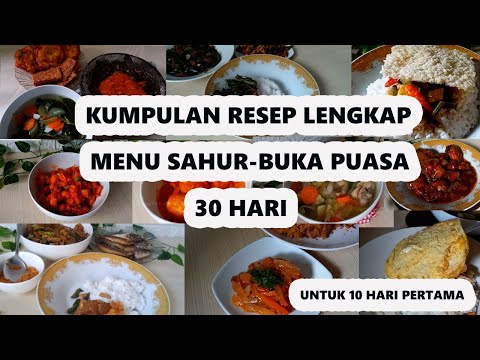 Resep Menu Buka Puasa Dan Sahur 30 Hari