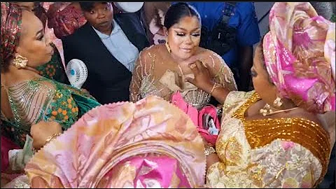 Faithia Balogun &Colleagues Came Out To Dance With Sikiratu Sindodo At Her Mom's Burial As Mc Oluomo