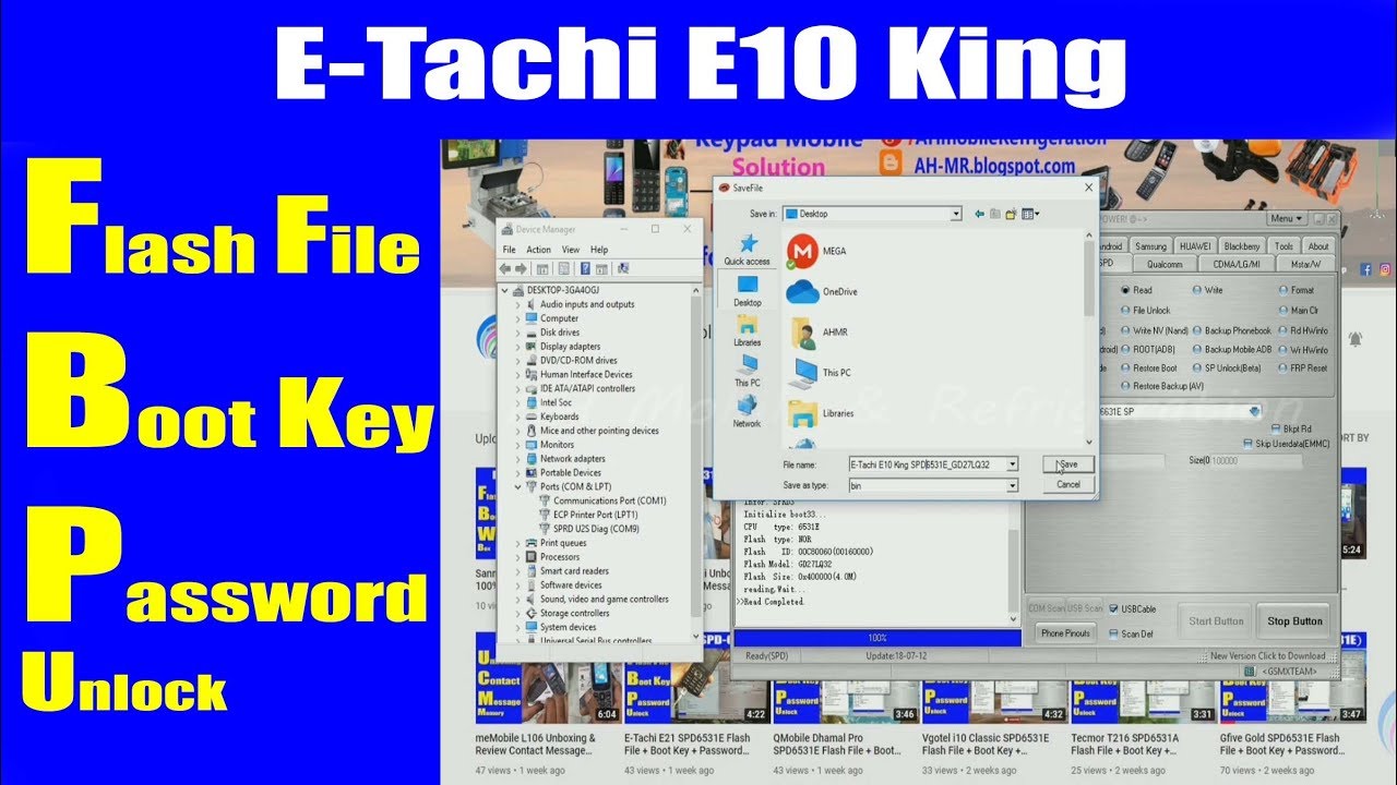 ETachi E10 King SPD6531E Flash File + Boot Key + Password Unlock YouTube