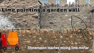 Learn lime pointing on rubble stonework
