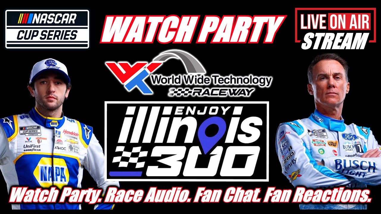 NASCAR Cup Series LIVE 🏁 Enjoy Illinois 300 from World Wide Technology Raceway Watch party !!