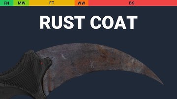 Karambit Rust Coat - Skin Float And Wear Preview